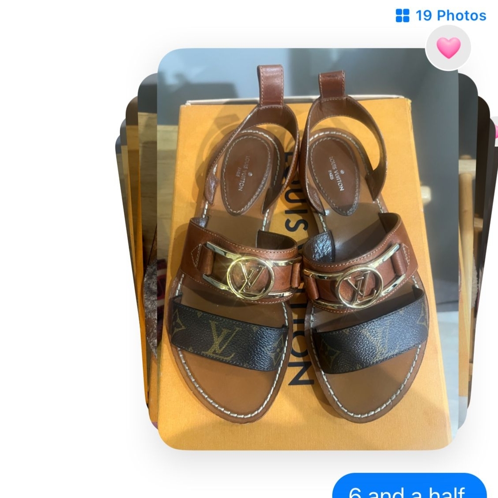 Louis Vuitton Black and Brown Sandals